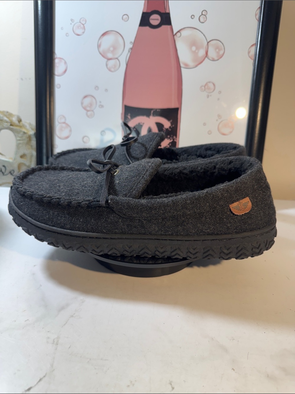 NWOT Dockers Men’s Faux Wool Boater Moc Slip-On Slippers - Size 10
